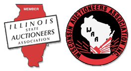 Wisconsin Auctioneers Assn and Illinois State Auctioneers Assn logos.